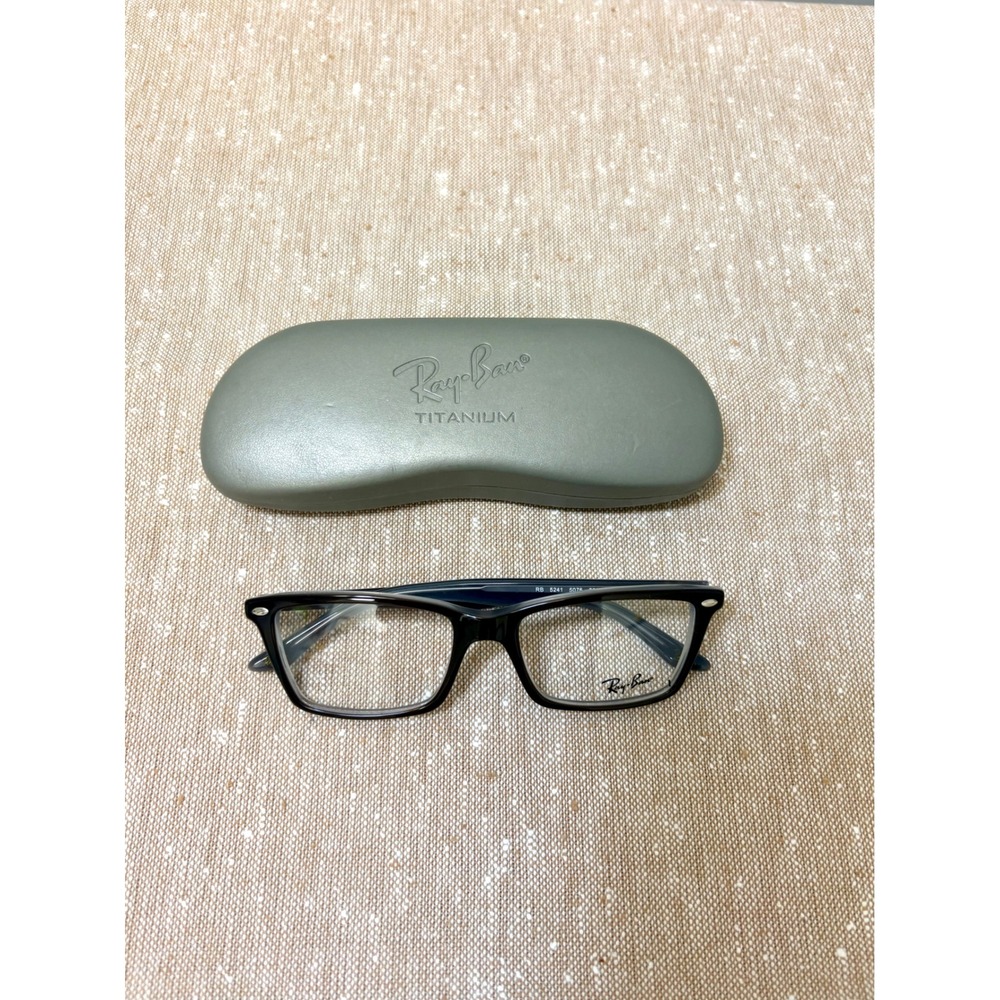 Retro Ray-Ban RB 5241 5076 Rectangular Eyeglasses Minimalist Frames with Case